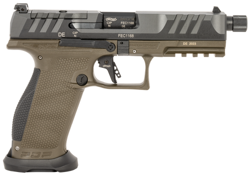 Walther PDP Pro SD 9mm ,5.1" Threaded Barrel, Olive Drab Green, 18rd