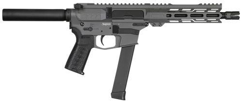 CMMG Banshee MKGs 9mm, 8" Threaded Barrel 1/2x28, Linear Comp, Cerakote Tungsten, M-Lok, Pistol Tube, 33rd, Accepts Glock Style Magazine