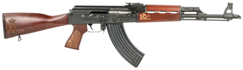 Zastava ZPAPM70 170th Anniversary 7.62x39, 16.3" Barrel, Gold Engraved Serbian Red Furniture, Black Rec, 30rd