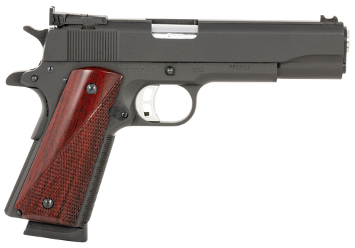 Fusion 1911 Freedom Gold 9mm, 4.25" Barrel, Black, Red Grips, 8rd