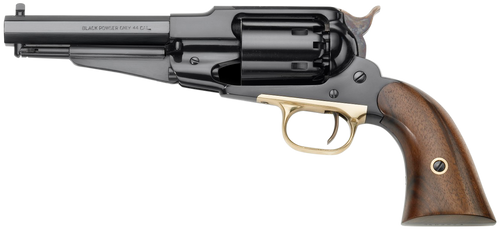 Pietta 1858 Sherff 44 Cal, 5.5" Barrel, Black, Walnut Grip, 6rd