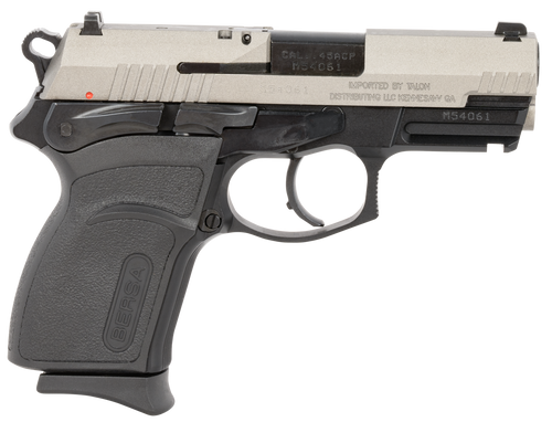 Bersa TPR Compact 45 ACP, 3.5" Barrel, Black, Nickel Slide, 7rd