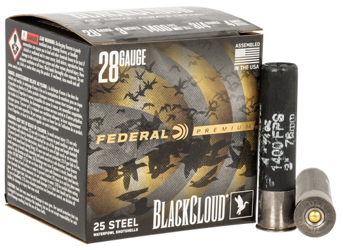 Federal Premium Black Cloud 28 Ga, 3", 3/4 oz, 4 Shot, 25rd Box