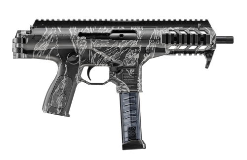 Beretta PMX 9mm, 6.9" Threaded Barrel, Gray and Black Tiger Stripe, 30rd