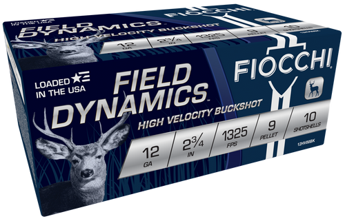 Fiocchi Field Dynamics Hunting 12 Ga, 2.75", 9 Pellets, 00 Buck Shot, 10rd box