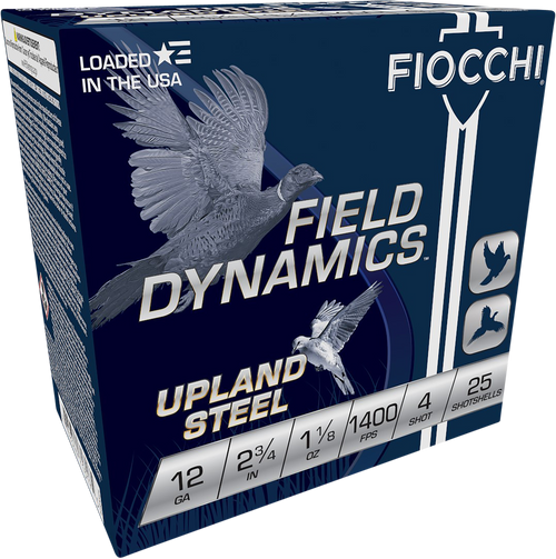 Fiocchi Field Dynamics 12 Ga, 2.75", 1 1/8 oz, 4 Shot, 25rd Box