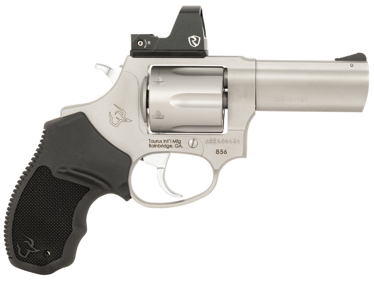 Taurus 856 T.O.R.O. 38 Special, 3" Barrel, Stainless, Optic Ready Frame, Rubber Grip, Riton Red Dot, 6rd