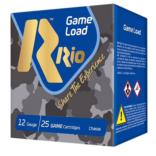 Rio Game Load 12 Ga, 2.75", 1 1/8 oz, 6 Shot, 25rd Box