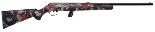 Savage 64F 22 LR, 21" Barrel, American Flag Synthetic, Adjustable Sights, 10rd
