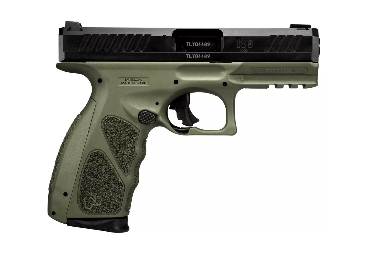 Taurus TS9 9mm, 4" Barrel, Olive Drab Green, Picatinny Rail, 17rd