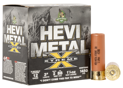 HEVI-Shot Xtreme 12 Ga, 3", Hevi Metal, BB Shot, 25rd Box