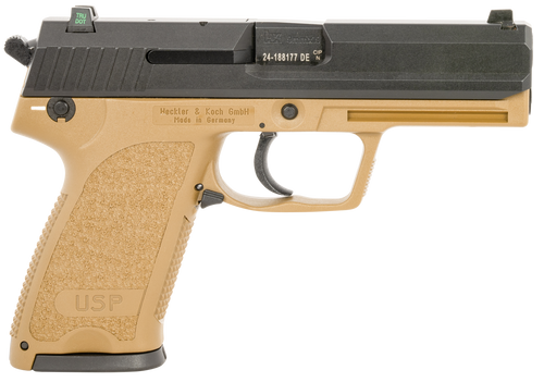 HK USP9 Tactical 9mm, 4.86" Barrel, Flat Dark Earth, 10rd