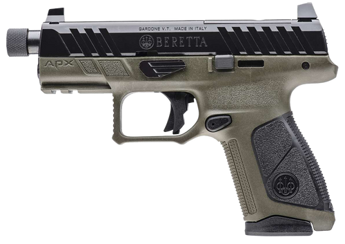 Beretta APX A1 Tactical 9mm, 4.2" Threaded Barrel, Olive Drab Green Frame, Optics Ready, 10rd