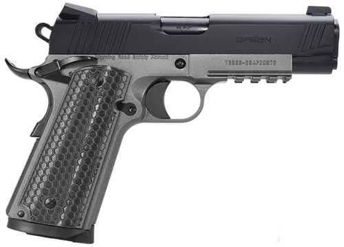 Girsan MC1911C Untouchable 45 ACP, 4.4" Barrel, Black Slide, Stainless Steel Frame, 8rd