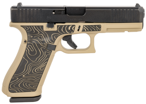 Glock 17 Gen 5 9mm, 4.5" Barrel, Flat Dark Earth, Topography Grip, 17rd