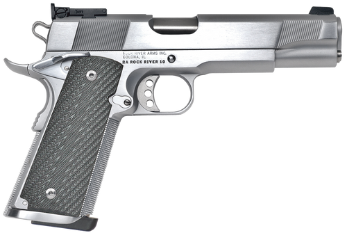 Rock River Limited Match 45 ACP, 5" Barrel, Chrome Frame, Black G10 Grip, 7rd