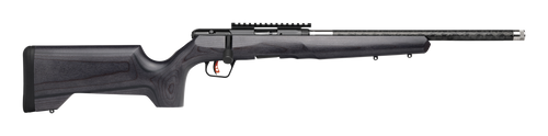 Savage B Series Timberlite 17 HMR, 18" Threaded Barrel, Black, Gray Laaminate Stock, 10rd