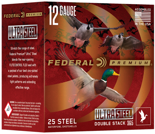 Federal Premium Ultra Steel 12 Ga, 3", 1 1/4 oz, 3 & 5 Shot, 25d Box