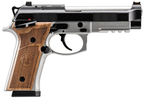 Beretta 92 GTS Launch Edition 9mm, 4.7" Barrel, Two-Tone Finish, Wood Grips, 18rd