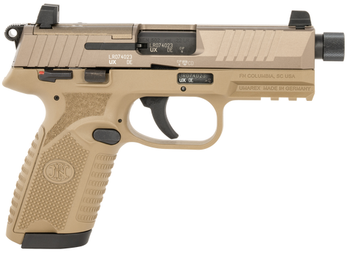 FN 502 Tactical 22 LR, 4.6" Threaded Barrel, Flat Dark Earth, Optic Ready, 10rd