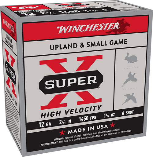 Winchester Super X 12 Ga, 2.75", 1 1/4 oz, 6 Shot, 25rd Box