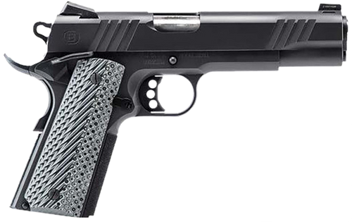 Bersa B1911 45 ACP, 5" Barrel, Black, Gray VZ Grip, 8rd