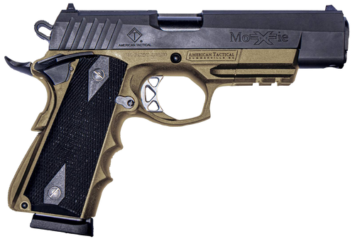 ATI FXH-45 Moxie 45 ACP, 4.25" Barrel, Flat Dark Earth Frame, Black Slide/Grip, 8rd