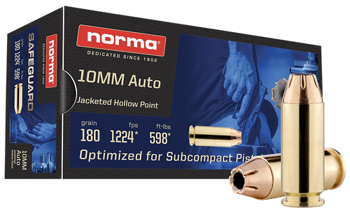 Norma Safeguard 10mm 180gr Jacketed Hollow Point 50rd Box