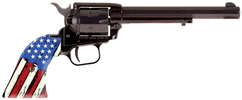 Heritage Rough Rider 22 LR, 6.5" Barrel, Black, USA Flag Grip, 6rd
