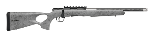 Savage Arms B Series TimberLite 22 LR, 18" Threaded Barrel, Gray Black Webbing, 10rd