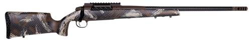 Weatherby 307 Alpine CT 28 Nosler, 24" Threaded Barrel, WYO Brown & Backpack Brushed Accents, Brown Rec, 3rd