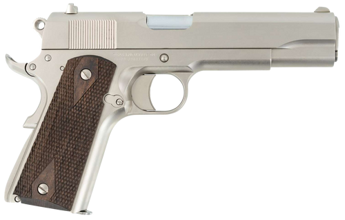 SDS Imports 1911 A1 Stakeout 38 Super, 5" Barrel, Nickel, Turkish Walnut Grip, 9rd