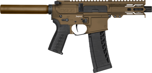 CMMG Banshee MK4 22 LR, 4.5" Taper Threaded Barrel, Midnight Bronze Cerakote, Pistol Tube, 25rd