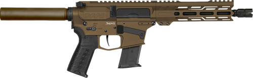 CMMG Banshee MK57 5.7x28mm, 8" Taper Threaded Barrel, Midnight Bronze Cerakote, Pistol Tube, 20rd