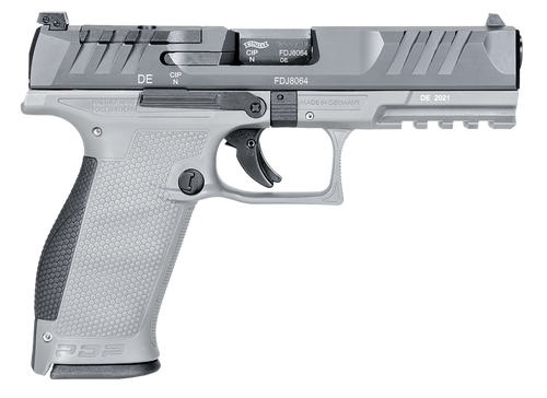 Walther PDP 9mm, 4.5" Barrel, Gray Polymer, Optic Ready, 18rd