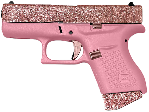 Glock G43x MOS 9mm, 3.41" Barrel, Glamour Mock Up, Pink Frame, 10rd