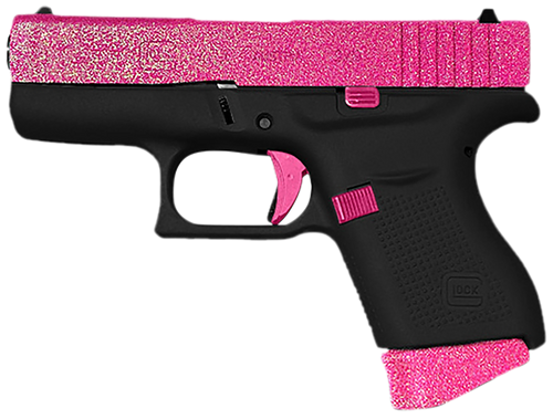 Glock G43X MOS 9mm, 3.41" Barrel, Pixie Mock Up Cerakote, Black Frame, 10rd