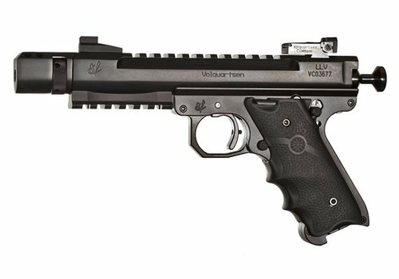 Volquartsen Scorpion .22 LR, 4.5" Barrel, Target 22 Frame, Comp, Target Sights, Black