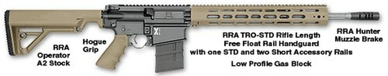 Rock River Arms LAR-8 X-1 Rifle, .308 Winchester, 18" Fluted Barrel, Tan Furniture