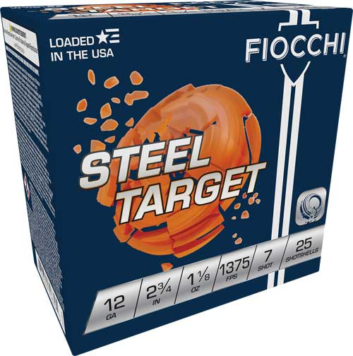 Fiocchi Steel Target 12 Ga, 2.75" 1-1/8 oz, 7 Shot, 250rd Case
