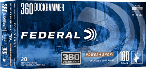 Federal Premium 360 Buckhammer 180gr Jacketed Soft Point 20rd Box