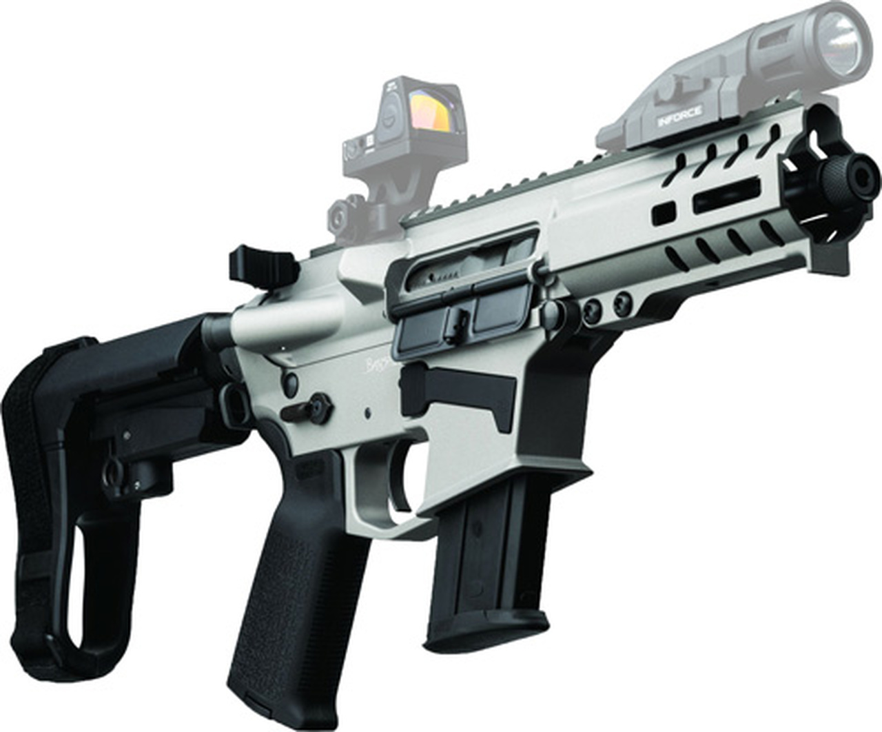 CMMG Banshee 300 Mk57 5.7x28mm, 5" Barrel, Titanium, Black Magpul, RipBrace, 20rd