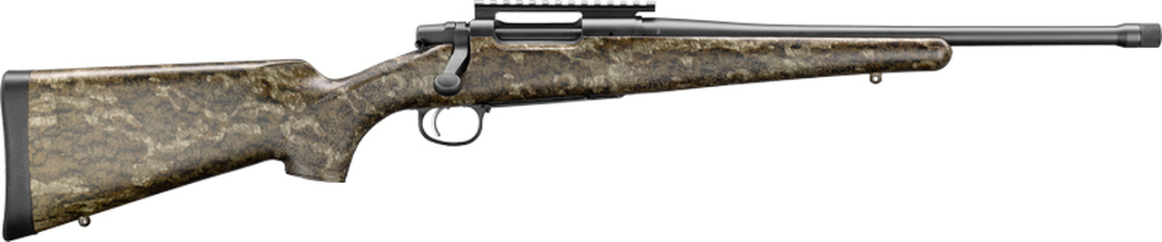 Remington Seven 300 Blackout, 16.5" Threaded Barrel, Externally Adjustable X Mark Pro Trigger, Mossy Oak Bottomland Camo Stock, 5rd