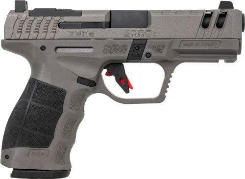 SAR USA SAR9 C Gen 3 9mm, 4" Barrel, Platinum Gray, Optic Cut, 15rd