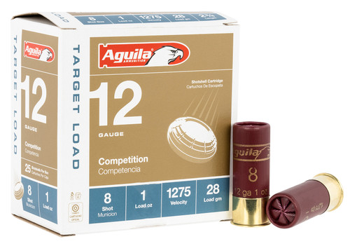 Aguila Competition 12 Ga, 2.75", 1 oz, 1275 fps, 8 Shot, 25rd Box