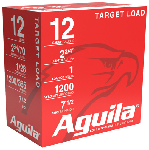 Aguila Target Load 12 Ga, 2.75", 1 oz, 7.5 Shot, 25rd Box