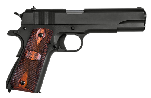 Auto-Ordnance 1911A1 9mm, 5" Barrel, Black, Checkered Wood Grip, 9rd