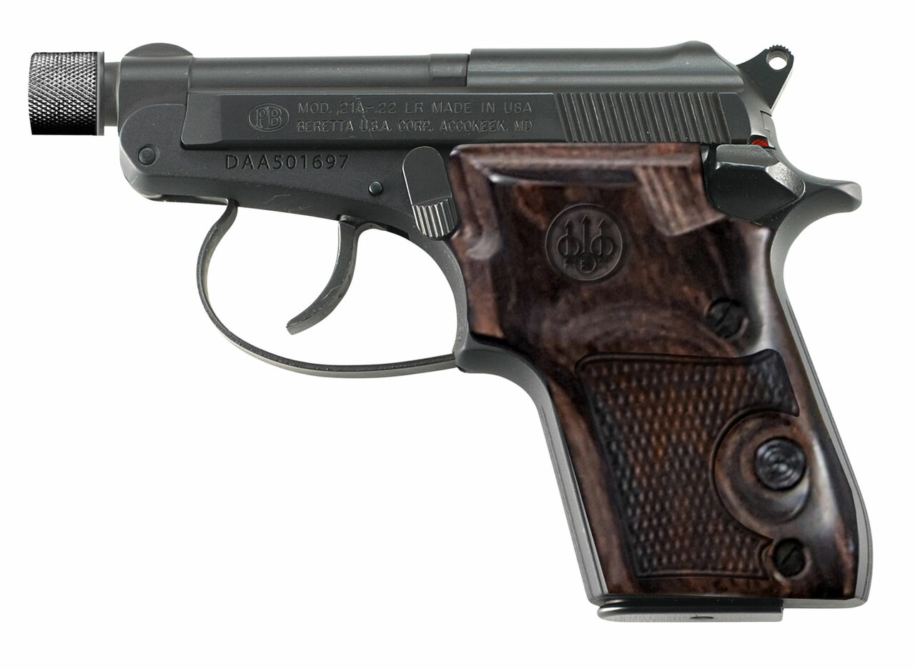 Beretta 21A Bobcat Covert .22 LR, 2.9" Threaded Barrel, Walnut, Black, 7rd