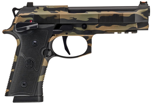 Beretta 92XI Combat 9mm, 4.7" Barrel, Vietnam Tiger Stripe Cerakote, Black Grip, 15rd
