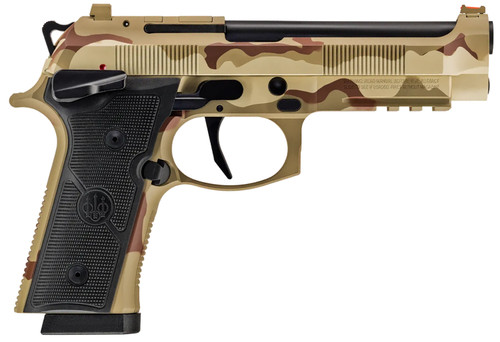 Beretta 92XI Combat 9mm, 4.7" Barrel, Desert Combat Uniform Cerakote, Black Grip, 10rd